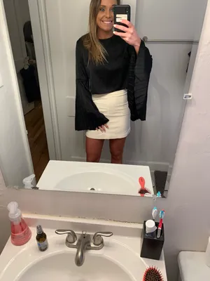 DO+BE Black Bell Sleeve Crop Top thumbnail 2