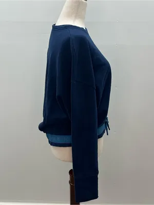 Under Armour Project Rock Cinch Hem Sweatshirt Small Blue Blood Sweat Respect thumbnail 7