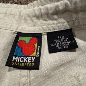 Vintage Disney Mickey Unlimited Shorts Ripstop 90s Logo Patch Safari Retro 7/8 thumbnail 3