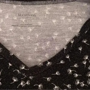 Motherhood Maternity black tunic dandelion‎ long-sleeve shirt, size medium​ thumbnail 5