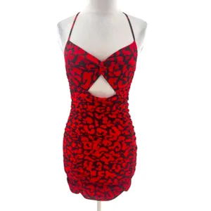 MICHAEL COSTELLO x REVOLVE Afton Mini‎ Dress in Red & Black Leopard Sz XS thumbnail 4