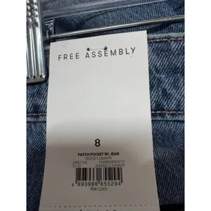 Free Assembly Women's and Women's Plus Wide Leg Jeans with Patch Pockets Size 8 thumbnail 7