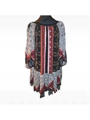 Free People Portobello Road Boho Cold Shoulder Tunic/Dress Size XS (21.5” PTP) thumbnail 5