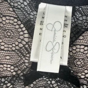Jessica Simpson Black Pink Lace Ruffle Babydoll‎ Chemise JS60630 Womens Medium thumbnail 2