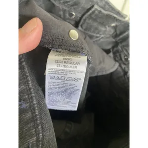 Gap Womens Jeans Sz 0 25R High Rise‎ Straight Black Denim thumbnail 5