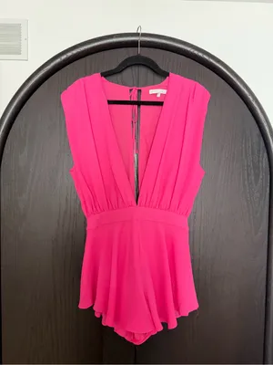 More To Come x Revolve Kimberly Romper Pink thumbnail 3