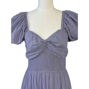 Free People Dainty Ethereal Sundrenched Short Sleeve Maxi Size Medium Plum Dust thumbnail 13