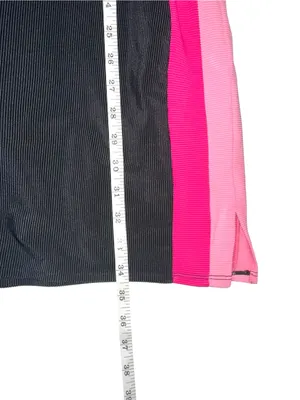 Beach Riot Vida Ribbed Striped Sides Black Tennis Skort Dress XL thumbnail 8