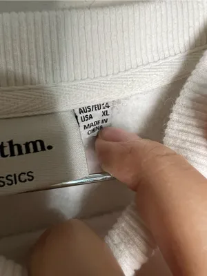 Rhythm Classic Crew Neck White‎ Cozy Fleece Sweatshirt thumbnail 7