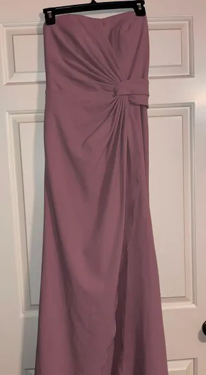 Azazie Blush Rose Bridesmaids Dress thumbnail 2