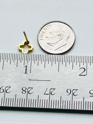 Anthropologie 14K Clover Stud Stacking Earrings thumbnail 5