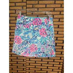 Lilly‎ Pulitzer Luxletic Blue And Pink Maryana Skort Size Small thumbnail 2