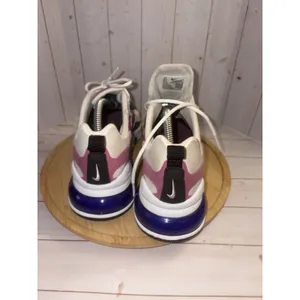 Nike Women's Sneakers Air Max 270 React 'White Fuchsia Blue' Sz 8.5 thumbnail 4