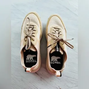 Sorel Ona 503 Low Top Platform Sneaker White Peach/ Nova Sand Size 7 NWOT $125 thumbnail 6