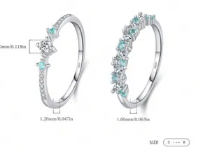Sterling Silver and blue topaz rings.  thumbnail 5