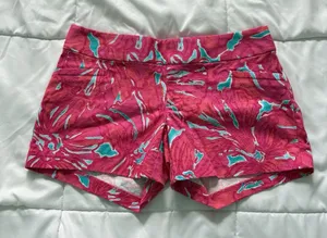 Lilly Pulitzer Ellie Micro Shorts Pink Flirty Sea Womens 0 Beach‎ Summer Preppy thumbnail 1