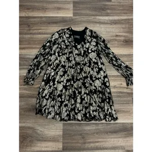 Anthropologie Gold Foil Metallic Tunic Dress Women’s Small thumbnail 2