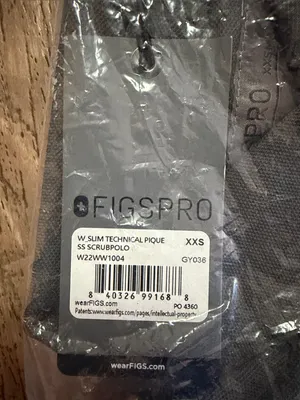 NWT Figs Charcoal Slim Technical Pique Polo thumbnail 4