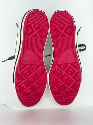 Converse unisex Chuck 70 low top patent leather white sneakers with red soles thumbnail 6