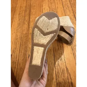 Marc Fisher LTD Malina Sandals Womens Size 7 Beige Leather Espadrille Wedge thumbnail 9