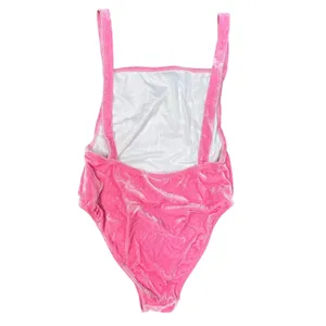 Motel Valeo One Piece Swimsuit in Velvet Cotton Candy Pink Size Small NWT thumbnail 6
