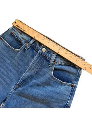 Abercrombie & Fitch Ankle Straight Jeans Ultra High Rise Denim Women Size 26x26 thumbnail 4