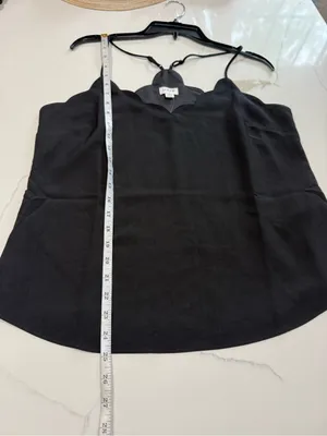 J. Crew Racerback Scallop Neck Cami Top - Black Size 10 NWT thumbnail 9