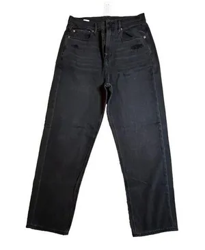 NWT AE AMERICAN EAGLE MOM JEAN BLACK WOMENS SZ 10 Streetstyle Urban Y2k 80s thumbnail 1