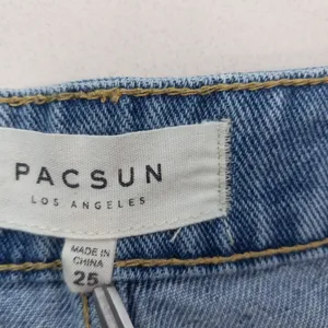 PacSun 27 Cotton Button Fly Denim Jeans Mini Skirt thumbnail 4