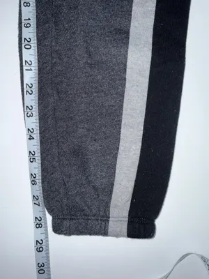 PINK Victoria’s Secret Lace-Up Jogger Sweatpants Dark Gray Logo Fleece thumbnail 11