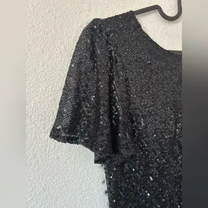 ASTR the label Sequin Flutter Sleeve Mini Dress DAMAGED! Sz M thumbnail 13