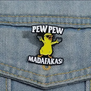 Cute‎ Cartoon Yellow Duck Enamel Pin Zinc Alloy Unplated Simple Pin thumbnail 7