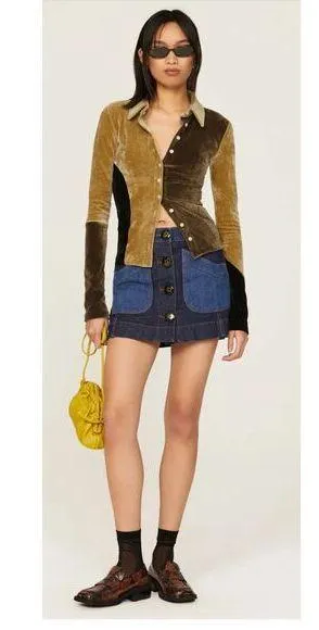 Open Product Paneled Velvet Top Rent the runway Preloved 1 $170 thumbnail 1