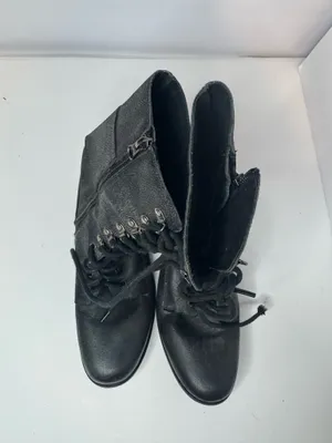 Jeffrey Campbell Black Leather Boots Size 9.5 thumbnail 2
