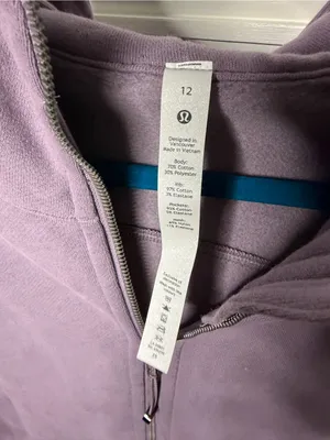 Lululemon Scuba Full Zip Hoodie Dusky Lavender Purple Size 12 thumbnail 2