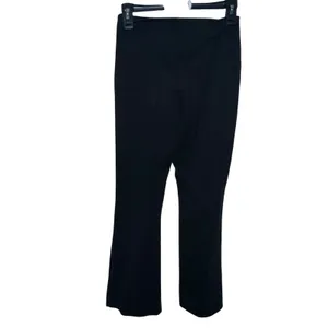 Everlane Dream Kick Flare Pants Black Organic Cotton Modal Side Zip‎ Size Medium thumbnail 4