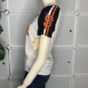 Genuine Merchandise Campus Lifestyle San Francisco Giants Burnout V Neck Top Siz thumbnail 7