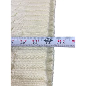 Ivory Knit Sweater Women’s Small Cream Aran Style Old Money Preppy thumbnail 7