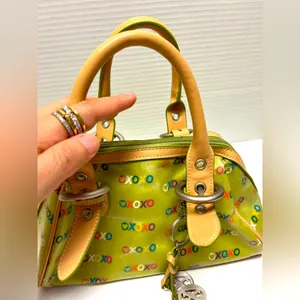 Vintage Y2K XOXO Mini Handbag – Green Logo‎ Print with XOXO Charms thumbnail 8