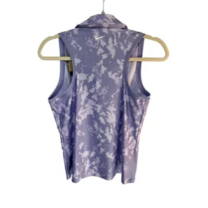 Nike Golf Sleeveless Polo Shirt Tie Dye Dri-Fit Women's XS Purple FZ6891-533 New thumbnail 3