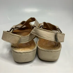 Born Idella wedge leather sandals tan size‎ 9 thumbnail 6