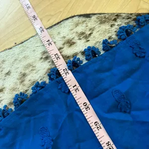 Farm Rio Blue 3D Pineapple Midi‎ Skirt Size Small Embroidered thumbnail 7
