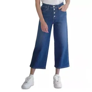 NEW Levi’s Mile‎ High Cropped Wide Leg Jeans Sz 30 Womens thumbnail 2