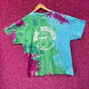 The Rolling Stones Hot Lips In Concert Rock Band Tie Dye XL thumbnail 3