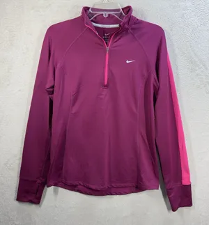 Nike Running Dri Fit Women's‎ Purple and Pink Sweatshirt Size Medium EUC thumbnail 1