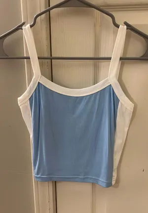 SheIn light blue and white tank top thumbnail 1