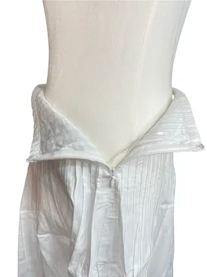 Motel Rocks Asada Pleated Waist Midi Skirt In Poplin White Size Medium NWT thumbnail 8