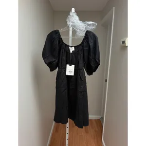 NEW Tuckernuck Pomander Place Black Ares Mini Puff Sleeve Dress Size Medium thumbnail 5