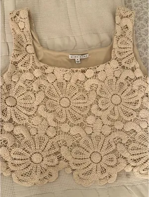 Miou muse top and skirt set Tan Size M thumbnail 2