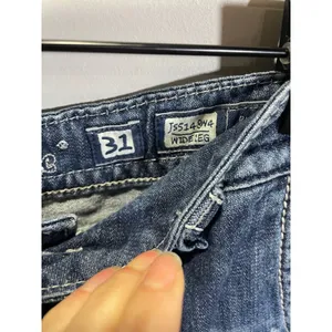 Miss Me Wide‎ Leg Jeans Womens 31 Blue Embellished Flap Pocket Y2K JS5148W4 thumbnail 6